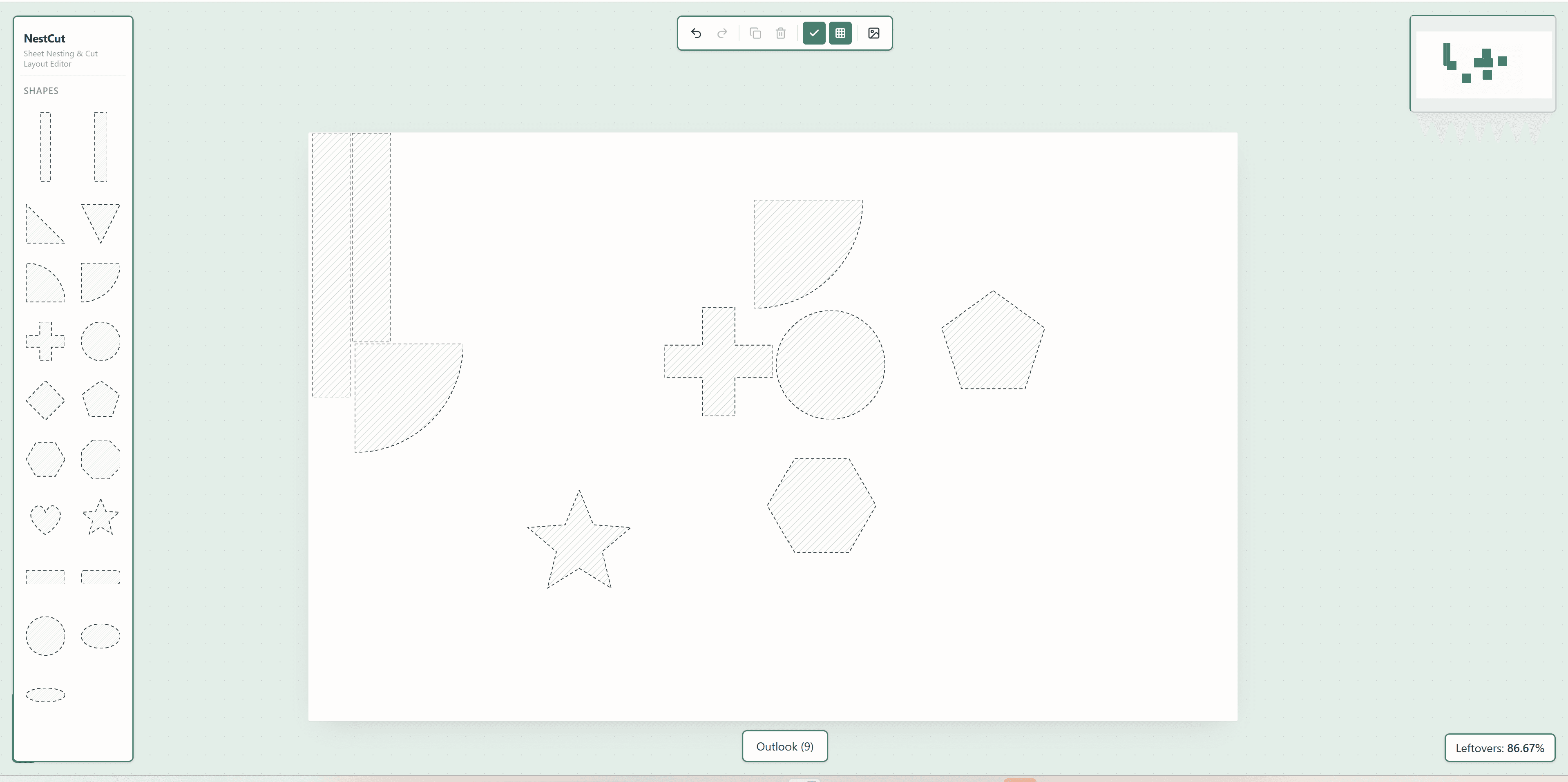 React flow Nest Cut